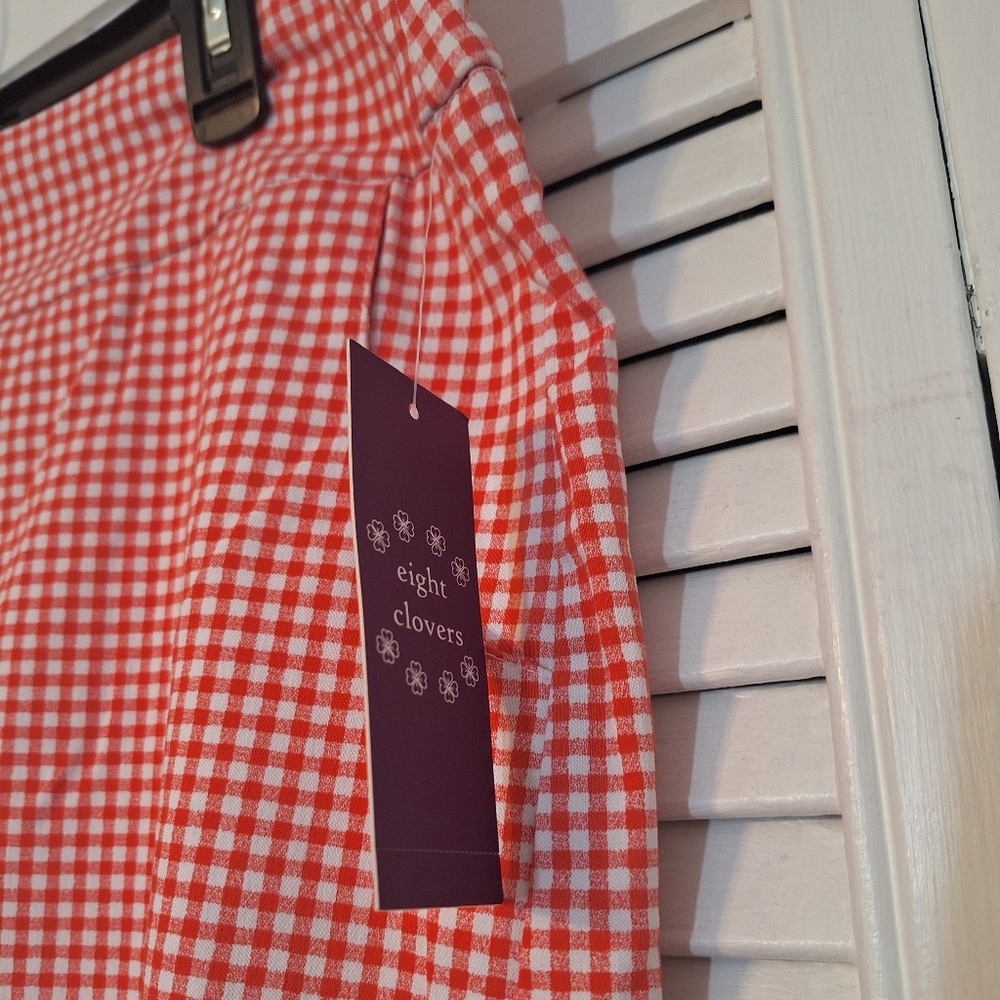 Eight clovers gingham check skirt skort sz 14 NWT *D7 - Picture 5 of 10